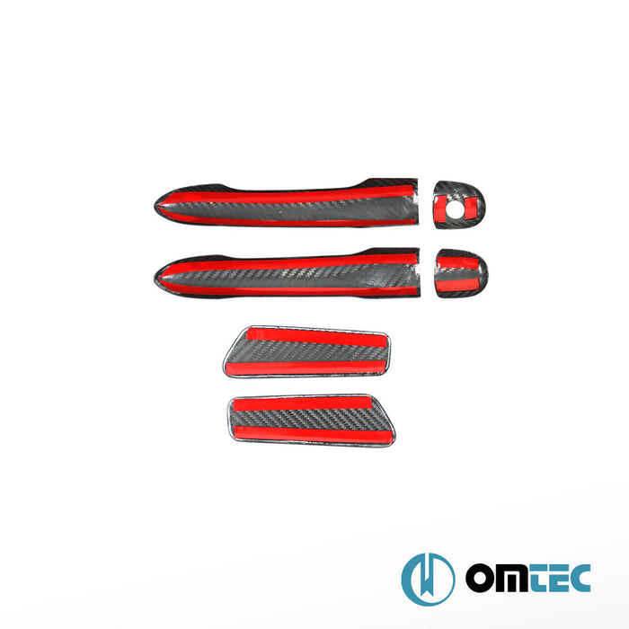 Kapı Kolu 4 Kapı 6 Prç. (H1) (Karbon) - Renault Clio - HB 5D BH - (2012 - 2018)