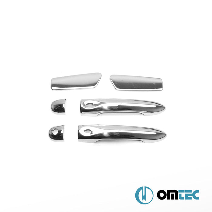 Kapı Kolu 4 Kapı 6 Prç. (H1S2) Paslanmaz Çelik (Parlak) (Keyless) - Renault Clio - HB 5D BH - (2012 - 2018)