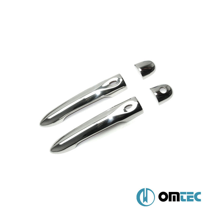 Ön Kapı Kolu 2 Kapı 4 Prç. (H1S2) Paslanmaz Çelik (Parlak) (Keyless) - Renault Zoe - HB 5D I - (2012 - )