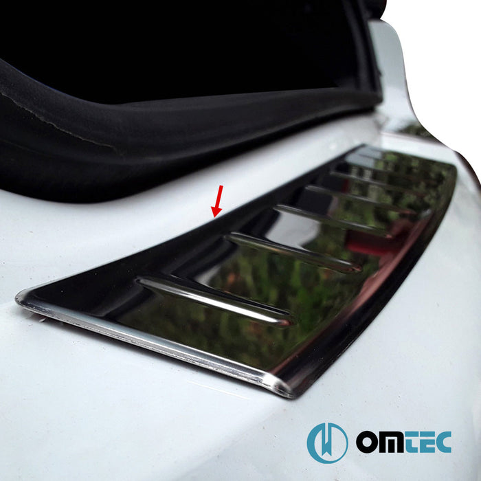 Arka Tampon Eşiği 2 Prç Paslanmaz Çelik (Parlak) - Renault Clio - HB 5D BH - (2012 - 2018)