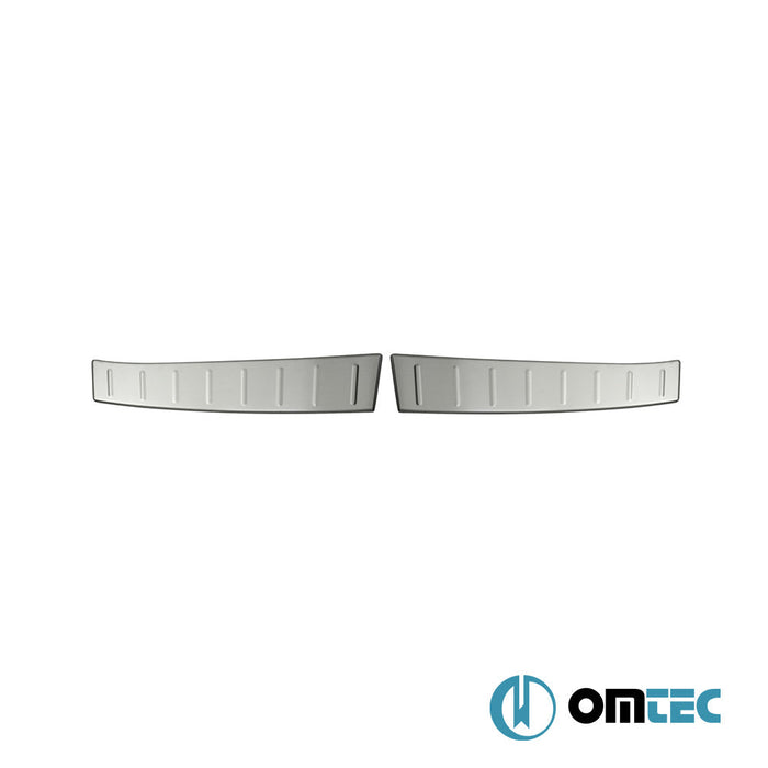 Arka Tampon Eşiği 2 Prç Paslanmaz Çelik (Taşlı) - Renault Clio - HB 5D BH - (2012 - 2018)