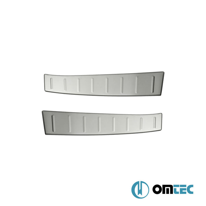 Arka Tampon Eşiği 2 Prç Paslanmaz Çelik (Taşlı) - Renault Clio - HB 5D BH - (2012 - 2018)