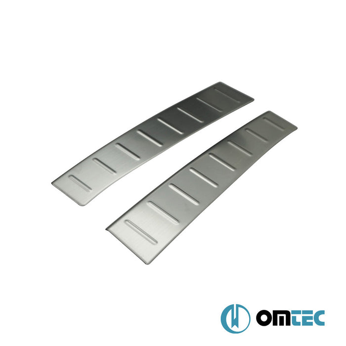 Arka Tampon Eşiği 2 Prç Paslanmaz Çelik (Taşlı) - Renault Clio - HB 5D BH - (2012 - 2018)