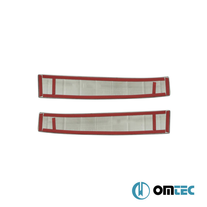 Arka Tampon Eşiği 2 Prç Paslanmaz Çelik (Taşlı) - Renault Clio - HB 5D BH - (2012 - 2018)