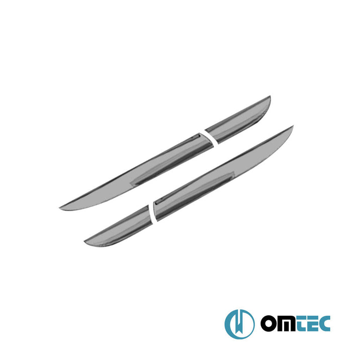 Stop Alt Çıtası 4 Prç. Paslanmaz (Siyah) - Renault Clio - HB 5D BH - (2012 - 2018)