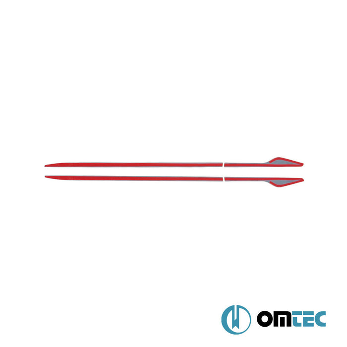 Yan Kapı Çıtası (Formlu) 4 Prç. Paslanmaz Çelik (Parlak) - Renault Clio - HB 5D BH - (2012 - 2018)