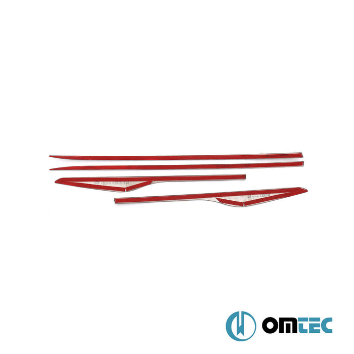 Yan Kapı Çıtası (Formlu) 4 Prç. Paslanmaz Çelik (Siyah) - Renault Clio - SW BH - (2012 - 2018)