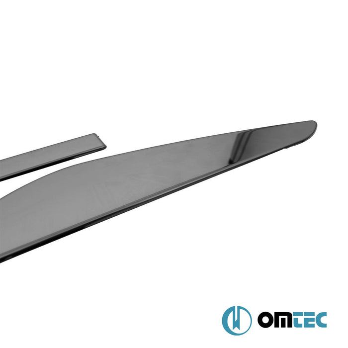 Yan Kapı Çıtası (Formlu) 4 Prç. Paslanmaz Çelik (Siyah) - Renault Clio - HB 5D BH - (2012 - 2018)