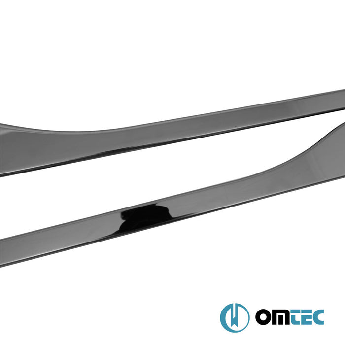 Yan Kapı Çıtası (Formlu) 4 Prç. Paslanmaz Çelik (Siyah) - Renault Clio - HB 5D BH - (2012 - 2018)