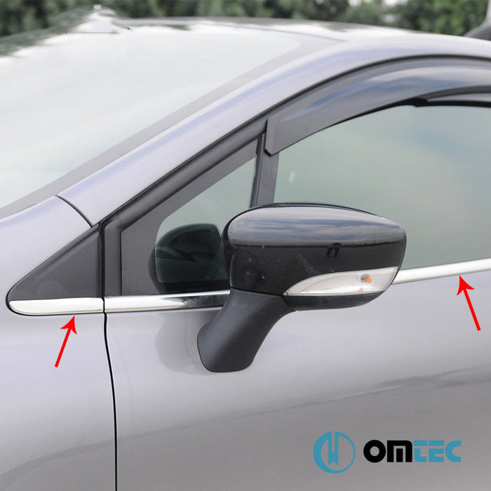 Cam Çıtası 8 Prç. Paslanmaz Çelik (Parlak) - Renault Clio - HB 5D BH - (2012 - 2018)