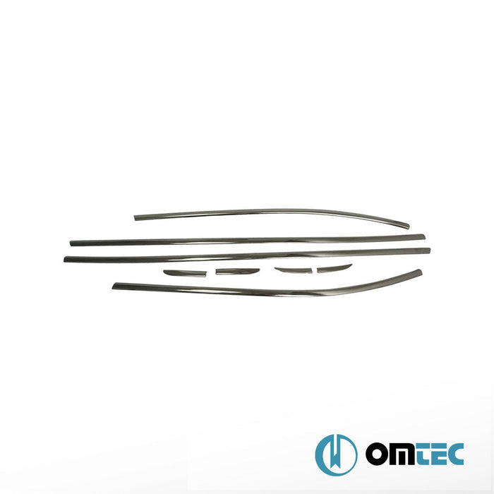 Cam Çıtası 8 Prç. Paslanmaz Çelik (Siyah) - Renault Clio - HB 5D BH - (2012 - 2018)