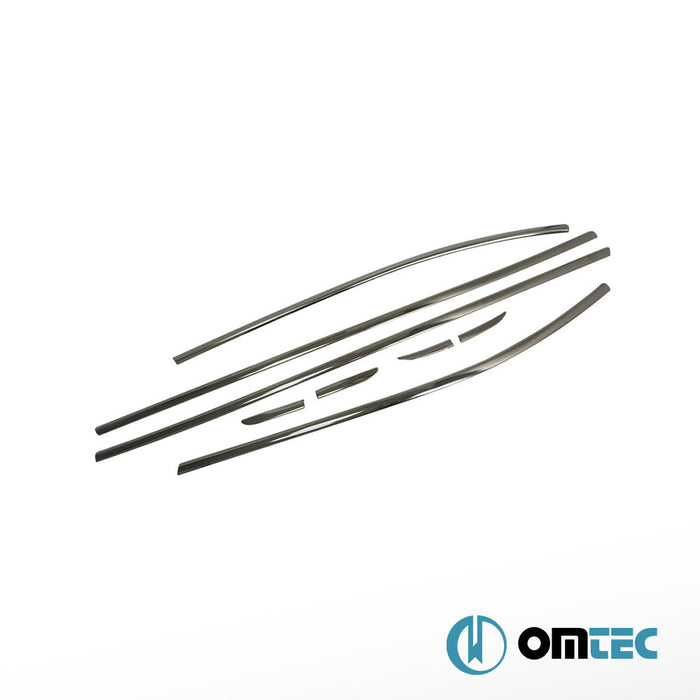 Cam Çıtası 8 Prç. Paslanmaz Çelik (Siyah) - Renault Clio - HB 5D BH - (2012 - 2018)