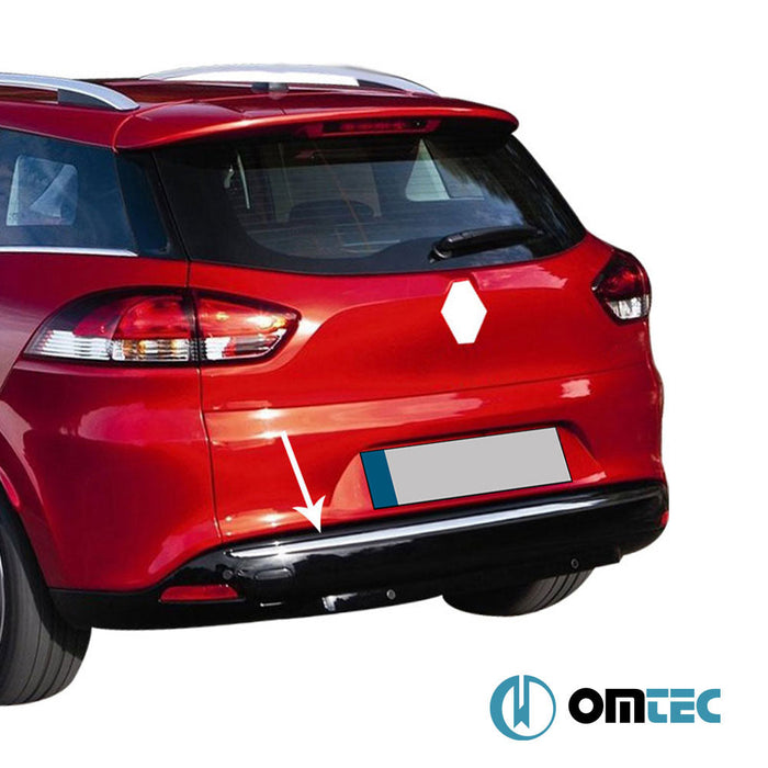 Arka Tampon Çıtası Paslanmaz (Parlak) - Renault Clio - SW BH - (2012 - 2018)