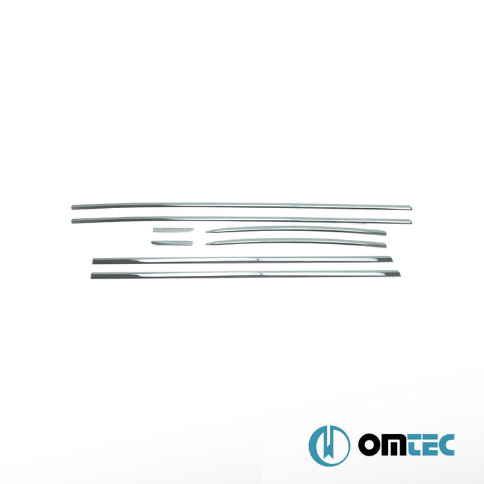 Cam Çıtası 8 Prç. Paslanmaz Çelik (Parlak) - Renault Clio - SW BH - (2012 - 2018)