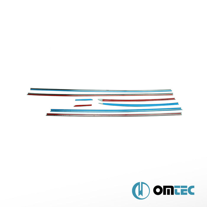 Cam Çıtası 8 Prç. Paslanmaz Çelik (Parlak) - Renault Clio - SW BH - (2012 - 2018)