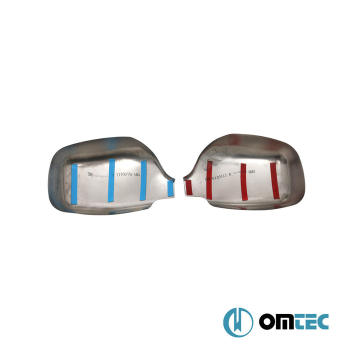 Ayna Kapağı 2 Prç. Paslanmaz Çelik (Parlak) - Renault Kangoo - MVN KC FL - (2004 - 2007)