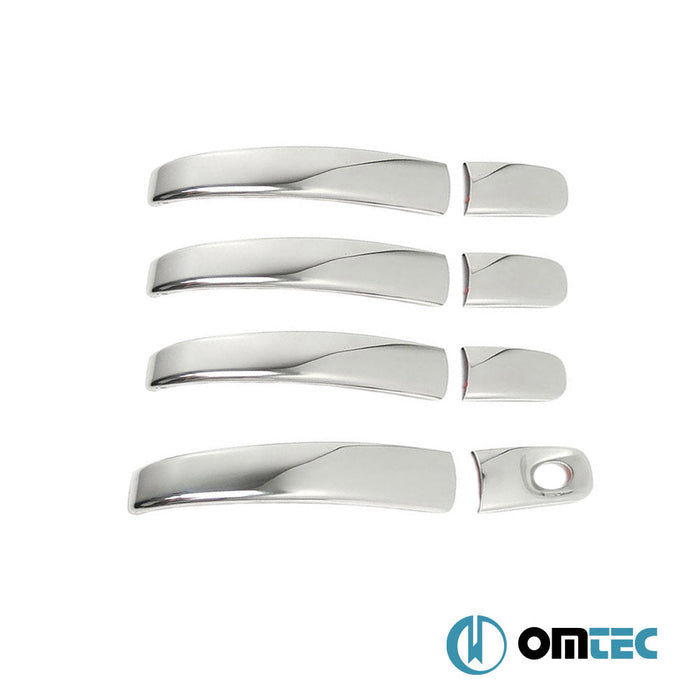 Kapı Kolu 4 Kapı 8 Prç. (H1) Paslanmaz Çelik (Parlak) - Nissan Primastar - VAN X83 - (2001 - 2014)