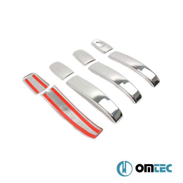 Kapı Kolu 4 Kapı 8 Prç. (H1) Paslanmaz Çelik (Parlak) - Opel Vivaro - VAN X83 - (2001 - 2014)