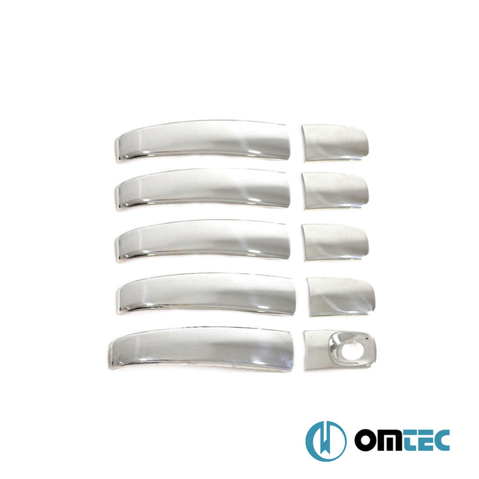 Kapı Kolu 5 Kapı 10 Prç. (H1) Paslanmaz Çelik (Parlak) - Opel Vivaro - VAN X83 - (2001 - 2014)