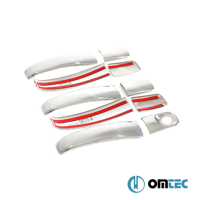 Kapı Kolu 5 Kapı 10 Prç. (H1) Paslanmaz Çelik (Parlak) - Opel Vivaro - VAN X83 - (2001 - 2014)