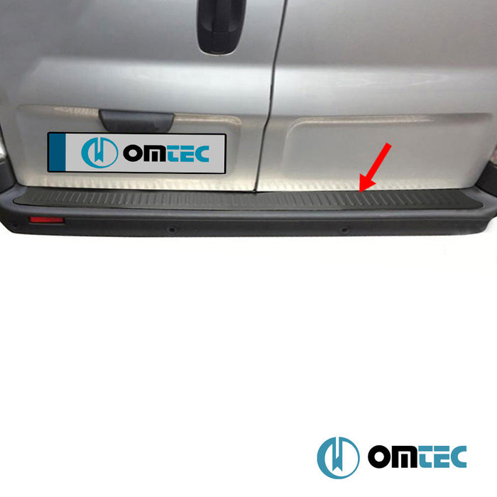 Arka Tampon Eşiği Paslanmaz Çelik (Siyah) - Opel Vivaro - VAN X83 - (2001 - 2014)