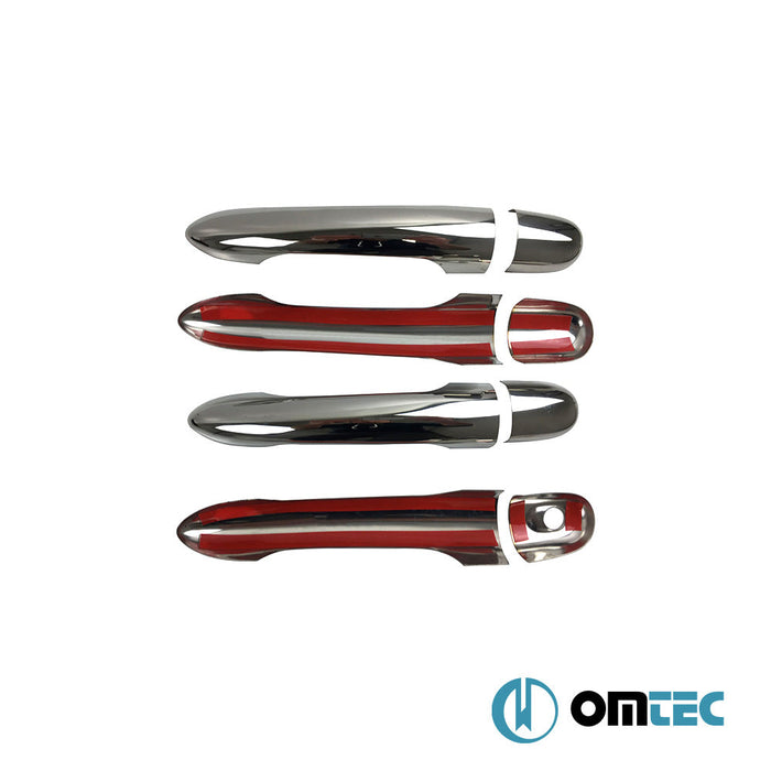 Kapı Kolu 4 Kapı 8 Prç. (H1) Paslanmaz Çelik (Parlak) - Renault Kangoo - MVN FC - (2008 - 2021)