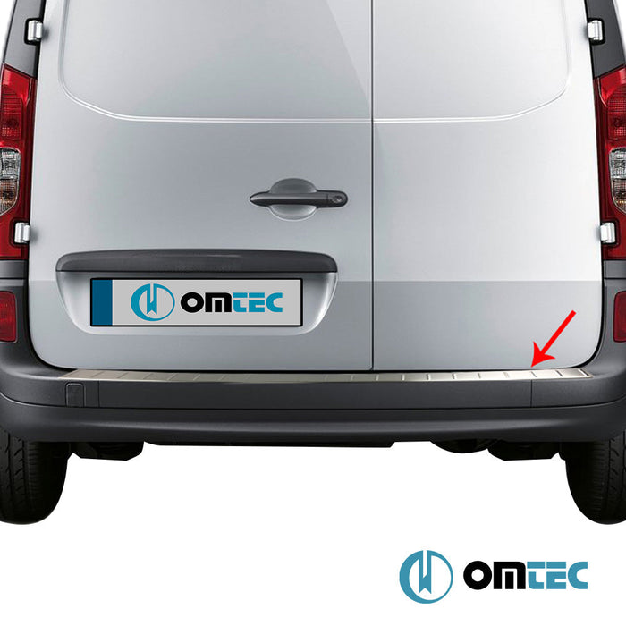 Arka Tampon Eşiği Paslanmaz Çelik (Taşlı) - Mercedes - Benz Citan - MVN W415 - (2013 - 2021)