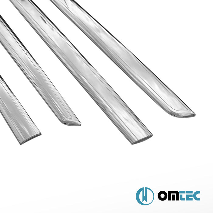 Yan Kapı Çıtası 4 Prç. Paslanmaz Çelik (Parlak) (Dar) - Renault Kangoo - MVN FC - (2008 - 2021)