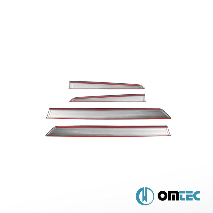 Yan Kapı Çıtası 4 Prç. Paslanmaz Çelik (Parlak) (Dar) - Renault Kangoo - MVN FC - (2008 - 2021)