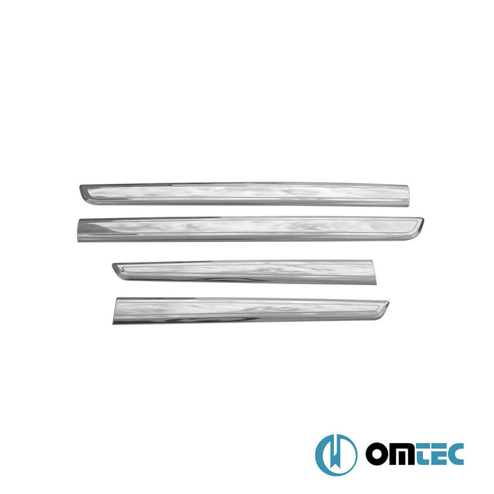 Yan Kapı Çıtası 4 Prç. Paslanmaz Çelik (Parlak) (Geniş) - Renault Kangoo - MVN FC - (2008 - 2021)