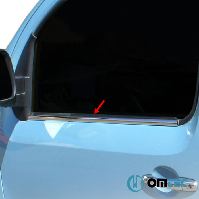 Cam Çıtası 2 Prç. Paslanmaz Çelik (Parlak) - Renault Kangoo - MVN FC - (2008 - 2021)