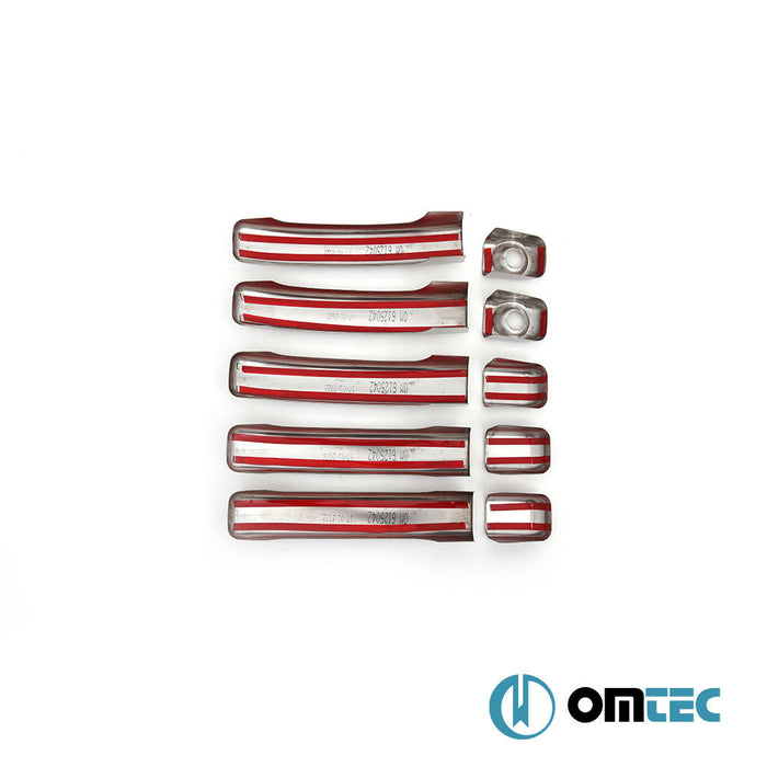 Kapı Kolu 5 Kapı 10 Prç. (H2) Paslanmaz Çelik (Parlak) - Renault Trafic - VAN X82 - (2014 - )