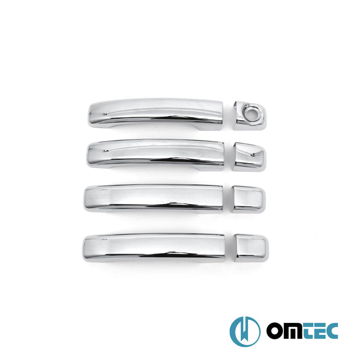 Kapı Kolu 4 Kapı 8 Prç. (H1) Paslanmaz Çelik (Parlak) - Renault Master - VAN III - (2010 - 2024)