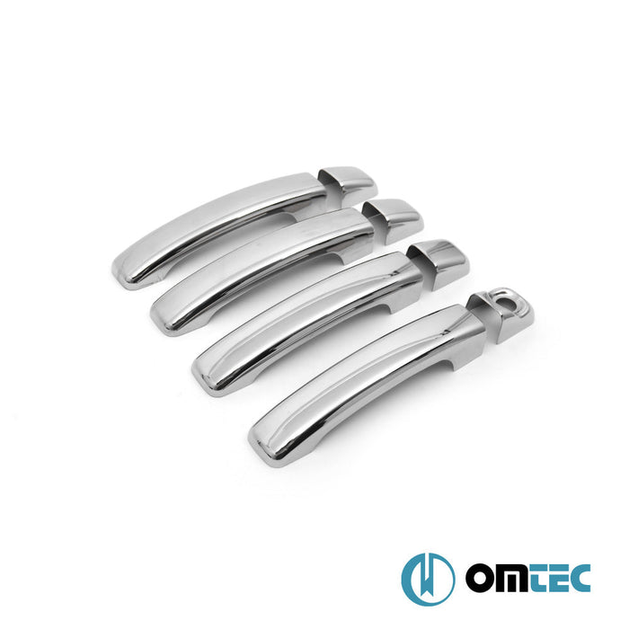 Kapı Kolu 4 Kapı 8 Prç. (H1) Paslanmaz Çelik (Parlak) - Renault Master - VAN III - (2010 - 2024)