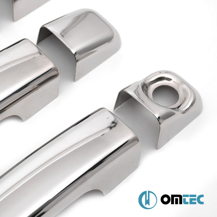 Kapı Kolu 4 Kapı 8 Prç. (H1) Paslanmaz Çelik (Parlak) - Renault Master - VAN III - (2010 - 2024)