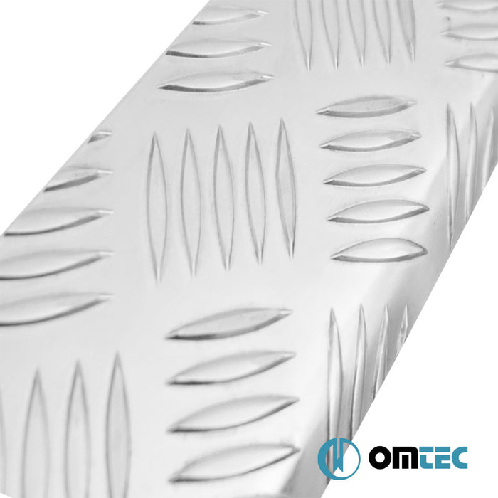 Arka Tampon Eşiği (Gri Eloksallı) Alu. - Nissan Nv400 - VAN X62 - (2010 - )