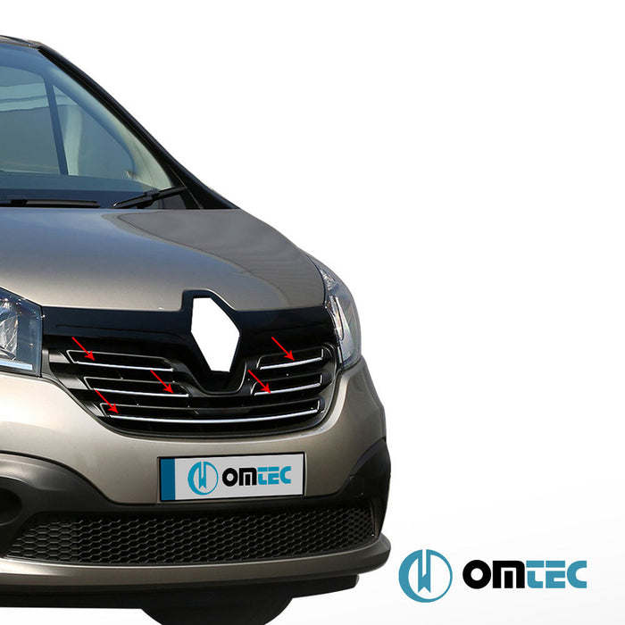 Ön Panjur 5 Prç. P.Çelik (Parlak) - Renault Trafic - VAN X82 - (2014 - )