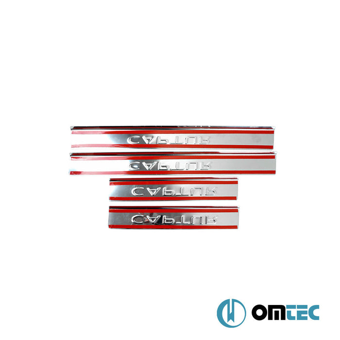 Line Kapı Eşiği 4 Prç. Paslanmaz Çelik (Parlak) - Renault Captur - SUV I - (2013 - 2020)