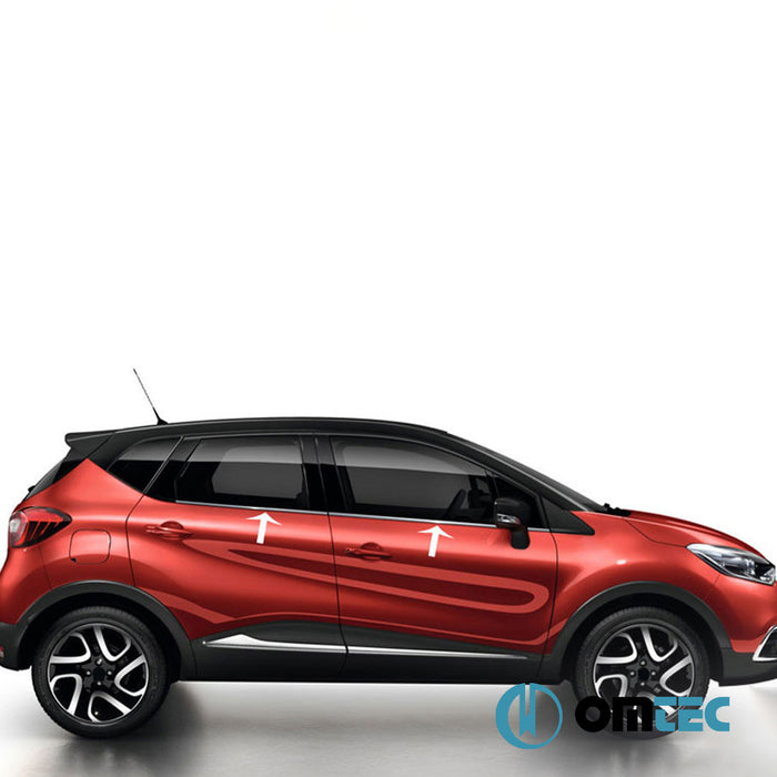 Cam Çıtası 4 Prç. Paslanmaz Çelik (Parlak) - Renault Captur - SUV I - (2013 - 2020)