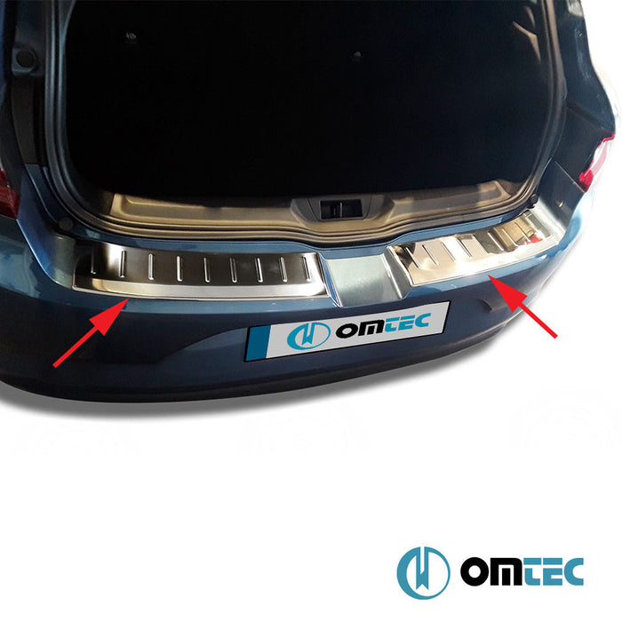Arka Tampon Eşiği 2 Prç Paslanmaz Çelik (Parlak) - Renault Megane - HB 5D IV - (2016 - )