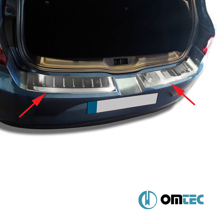 Arka Tampon Eşiği 2 Prç Paslanmaz Çelik (Taşlı) - Renault Megane - HB 5D IV - (2016 - )