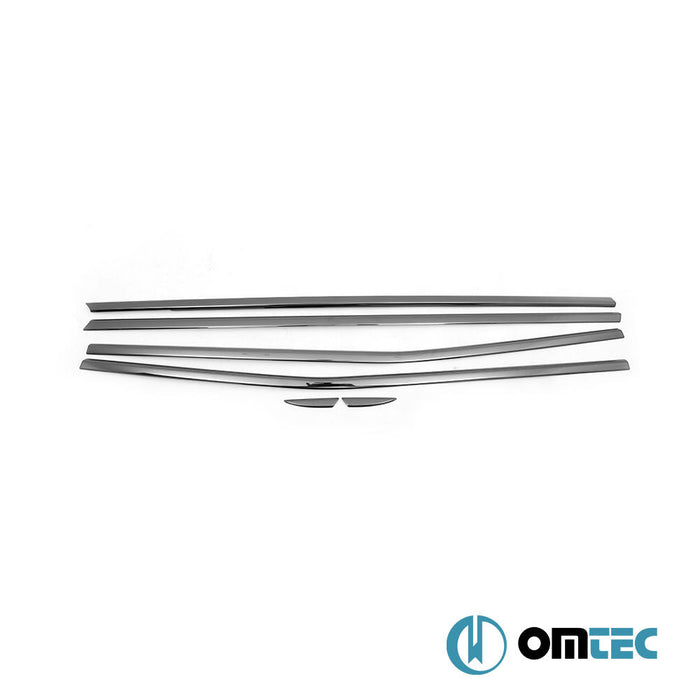 Cam Çıtası 6 Prç. Paslanmaz Çelik (Siyah) - Renault Megane - HB 5D IV - (2016 - )