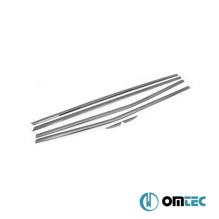 Cam Çıtası 6 Prç. Paslanmaz Çelik (Siyah) - Renault Megane - SD IV - (2016 - )