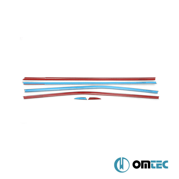 Cam Çıtası 6 Prç. Paslanmaz Çelik (Siyah) - Renault Megane - HB 5D IV - (2016 - )