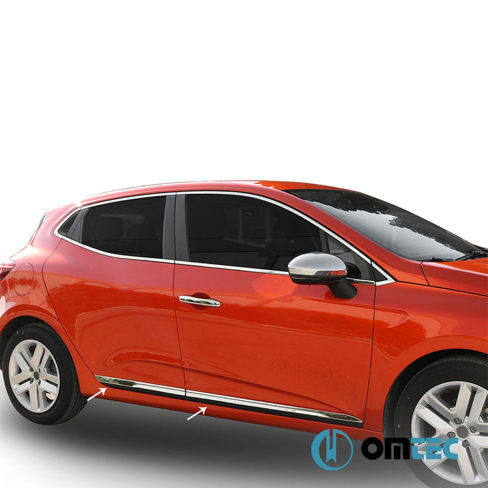 Yan Kapı Çıtası 4 Prç. Paslanmaz Çelik (Parlak) - Renault Clio - HB 5D BJA PRE - FL - (2019 - 2023)