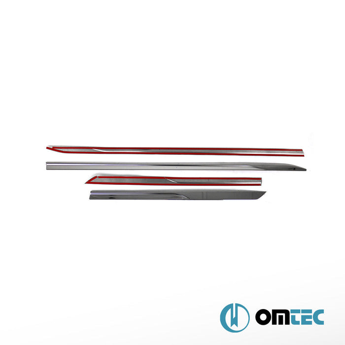 Yan Kapı Çıtası 4 Prç. Paslanmaz Çelik (Parlak) - Renault Clio - HB 5D BJA PRE - FL - (2019 - 2023)