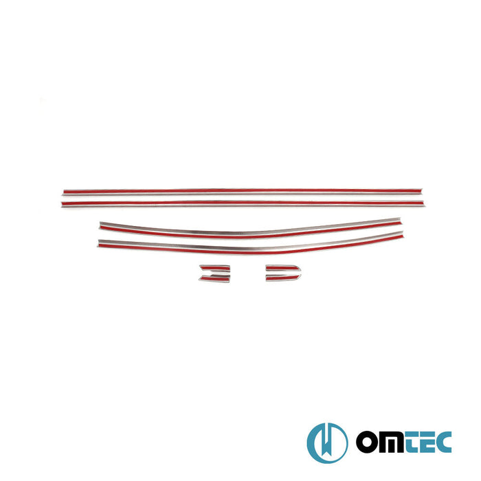 Cam Çıtası 8 Prç. Paslanmaz Çelik (Parlak) - Renault Clio - HB 5D BJA - (2019 - )