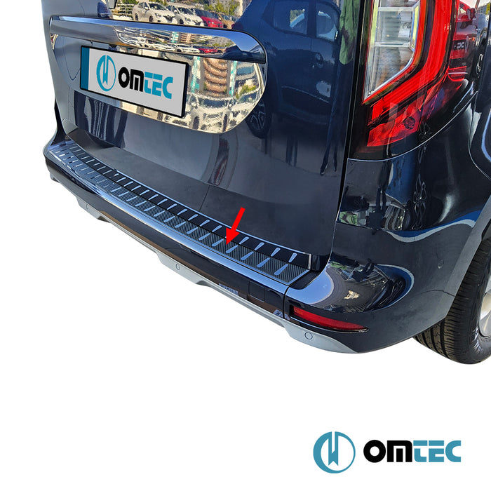 Karbon Folyolu Arka Tampon Eşiği Paslanmaz Çelik (L1) - Renault Kangoo - MVN XFK - (2021 - )