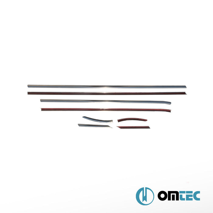 Cam Çıtası 8 Prç. Paslanmaz Çelik (Parlak) - Seat Leon - HB 5D 1M - (1998 - 2005)