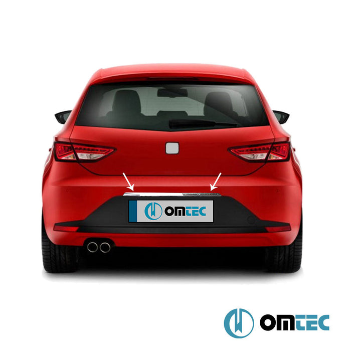 Bagaj Çıtası (Plaka Üstü) Paslanmaz Çelik (Parlak) - Seat Leon - HB 5D 5F - (2012 - 2019)
